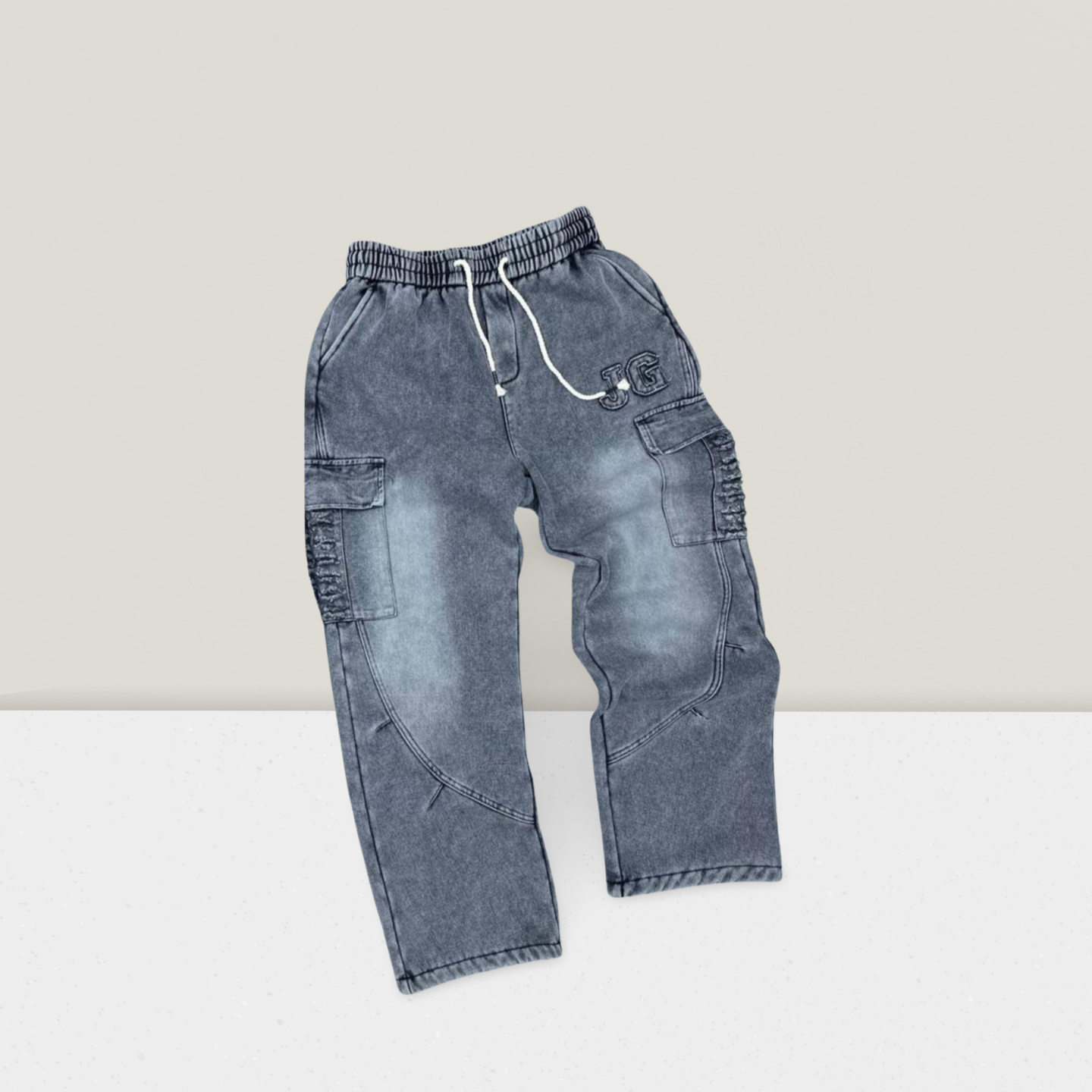 Men’s Jogger Denim Pants – Elastic Waist, Assorted Designs