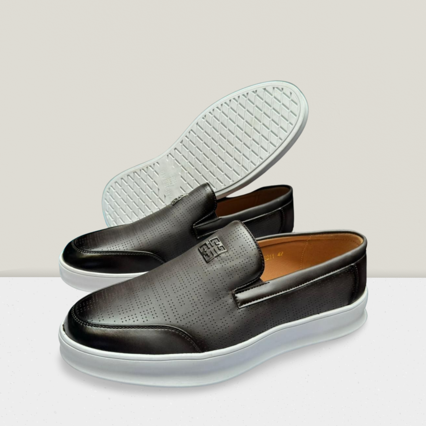 Modern LV-Style Slip-On Sneakers