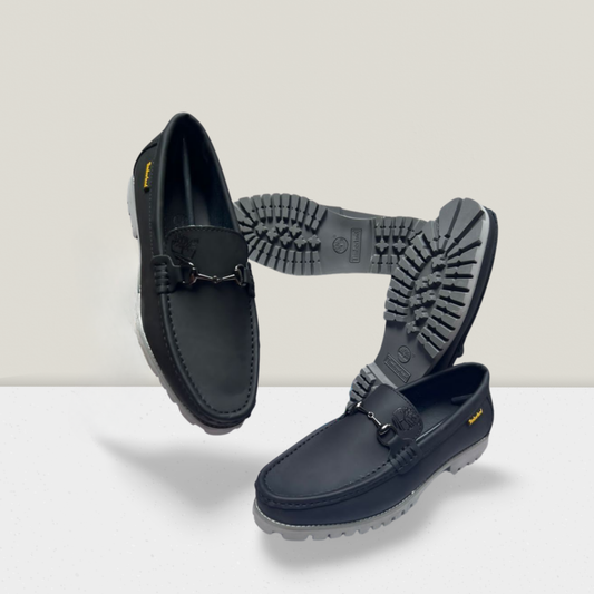 Classic Black Slip-On Work Loafers